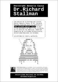 Preview Afiche A3 - Doctorado Honoris Causa, Richard Stallman