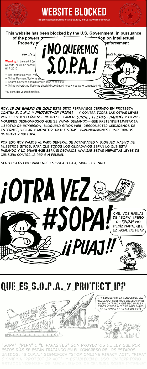 grafica para SOPA blackout