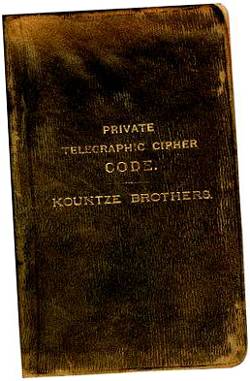 Manual criptográfico comercial, para telégrafo
