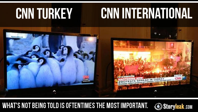 Diferencias entre lo que transmitía CNN Turquía y CNN Internacional
