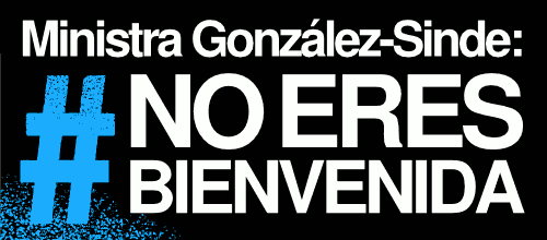 Banner Ministra González-Sinde #NoEresBienvenida 500px